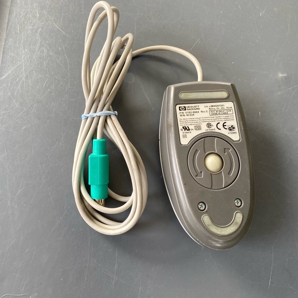 Vintage HP Hewlett Packard (M-S34) Wired Track Ball Computer Mouse - Picture 4 of 11